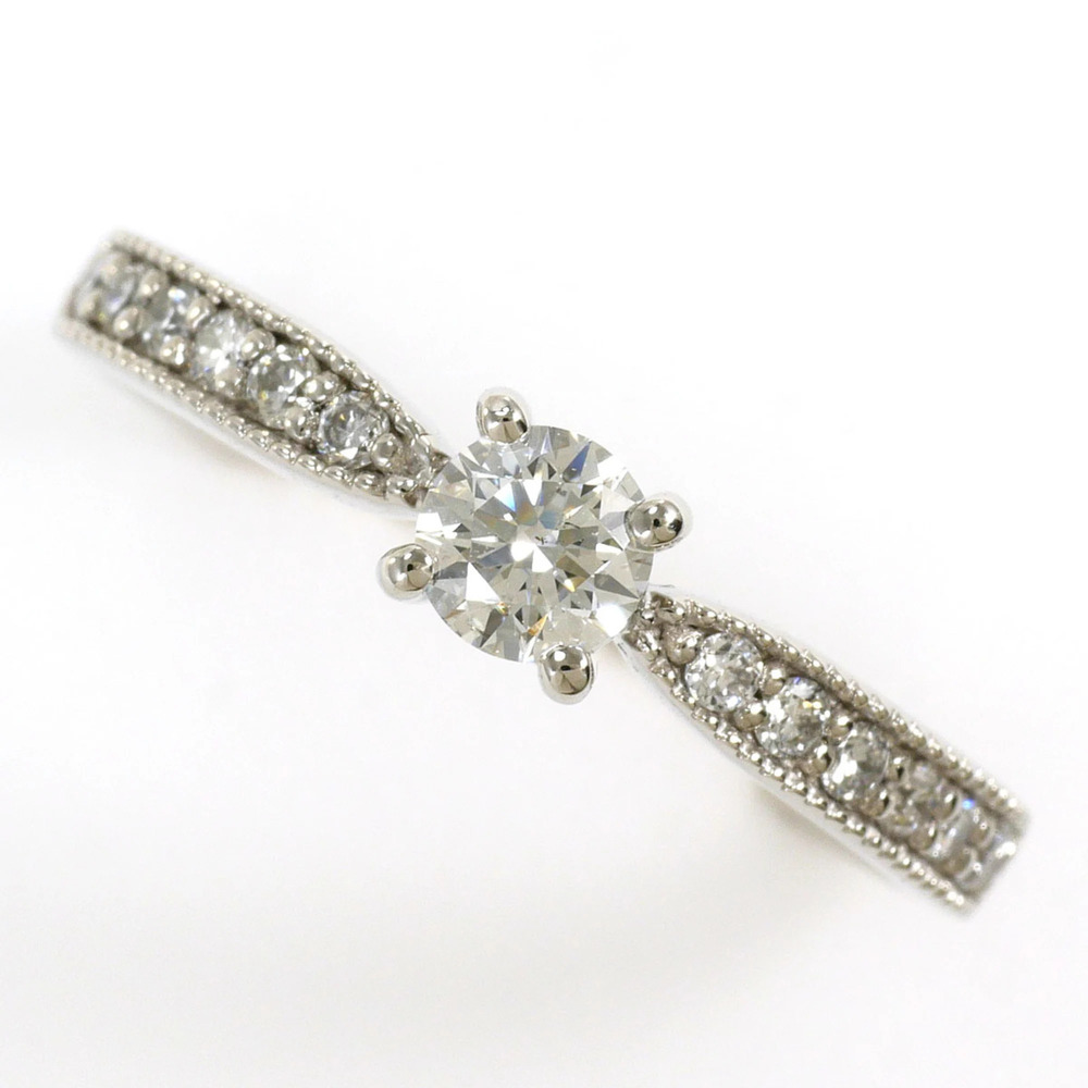 PT900 Platinum Ring with 0.203ct Diamond and 0.13ct (SI1 clarity), Certificat...